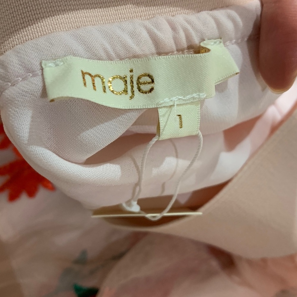 Maje Pink Floral Maxi Skirt - Picture 3 of 8